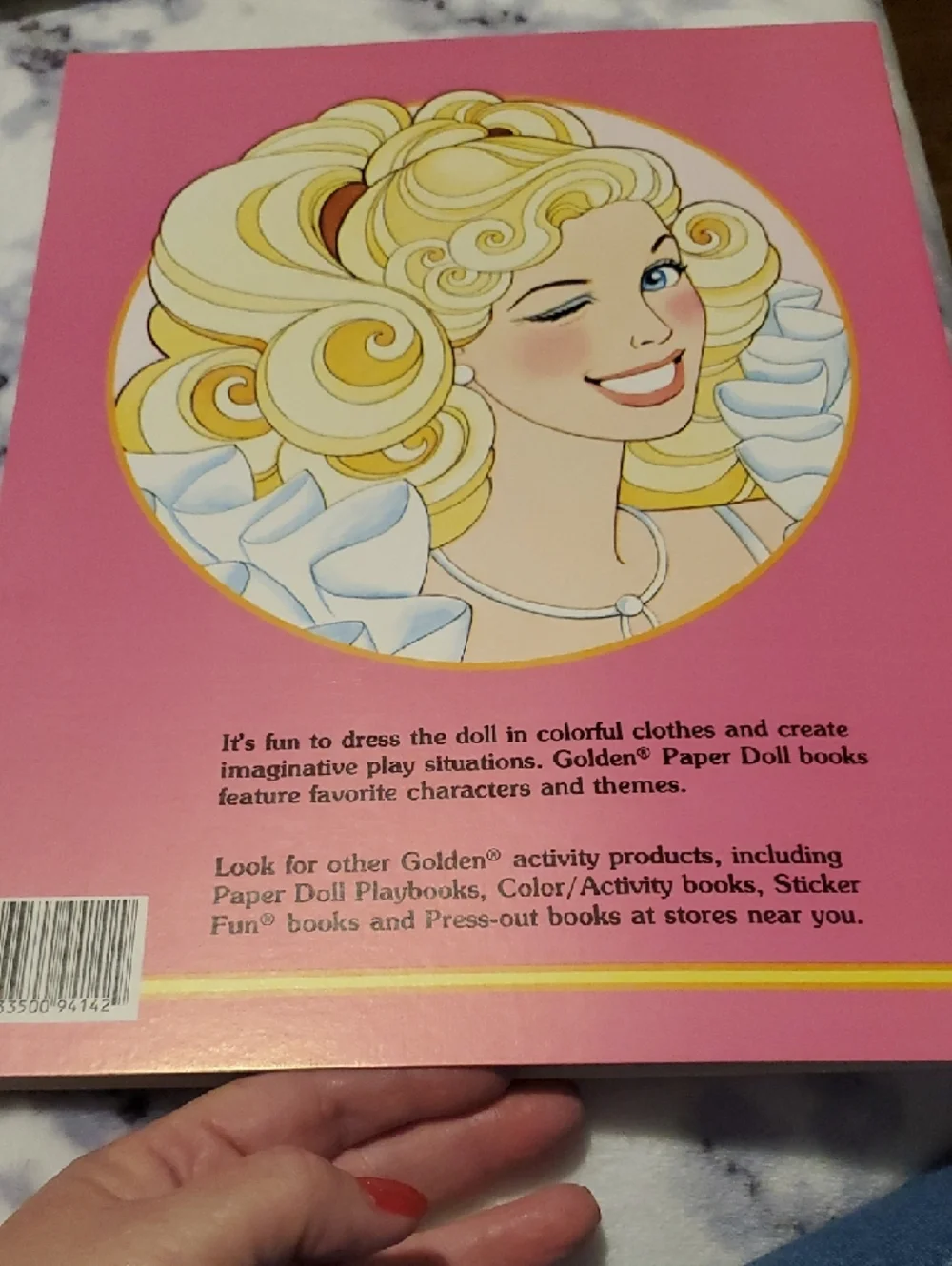 Barbie Paper Doll Book - Pink & Yellow Cover